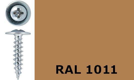 Саморез-клоп острый 4,2х25 окрашенный, RAL 1011 (коричнево-бежевый) - фото
